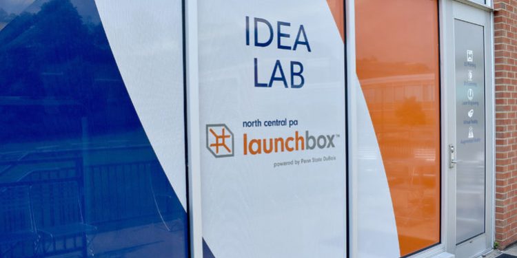 An exterior entrance to the Idea Lab, part of the NCPA LaunchBox powered by Penn State DuBois, at its new location inside the DEF building on campus.

Credit: Penn State