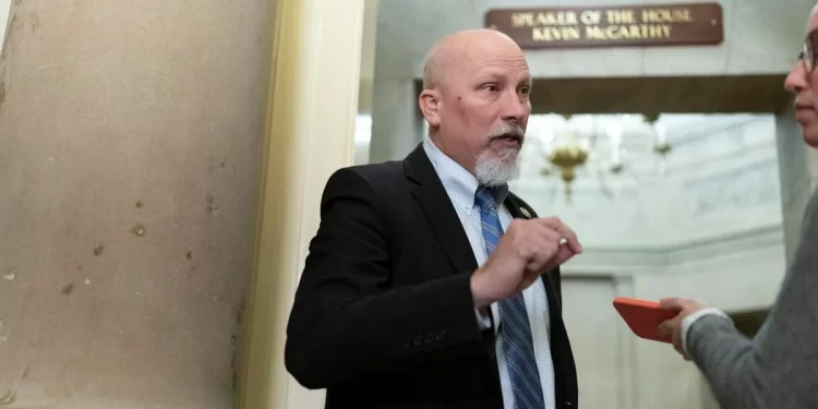 U.S. Rep. Chip Roy, R-Texas, talks to reporters as he walks to the speaker's office on Capitol Hill in Washington, Monday, Jan. 9, 2023. 

Jose Luis Magana | AP Photo