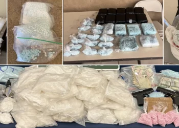 Photos of fentanyl seized by federal agents in Arizona during “Operation Blue Lotus” and “Operation Four Horsemen.”

Homeland Security Investigations, U.S. Customs and Border Protection Office of Field Operations Tucson Field Office