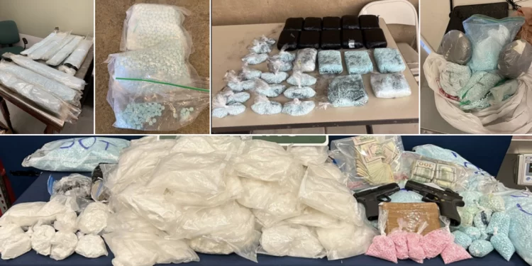 Photos of fentanyl seized by federal agents in Arizona during “Operation Blue Lotus” and “Operation Four Horsemen.”

Homeland Security Investigations, U.S. Customs and Border Protection Office of Field Operations Tucson Field Office