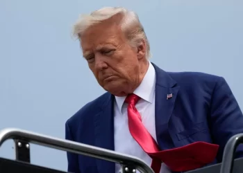 Former President Donald Trump arrives at Ronald Reagan Washington National Airport, Thursday, Aug. 3, 2023, in Arlington, Va., as he heads to Washington to face a judge on federal conspiracy charges alleging Trump conspired to subvert the 2020 election.

Alex Brandon | AP