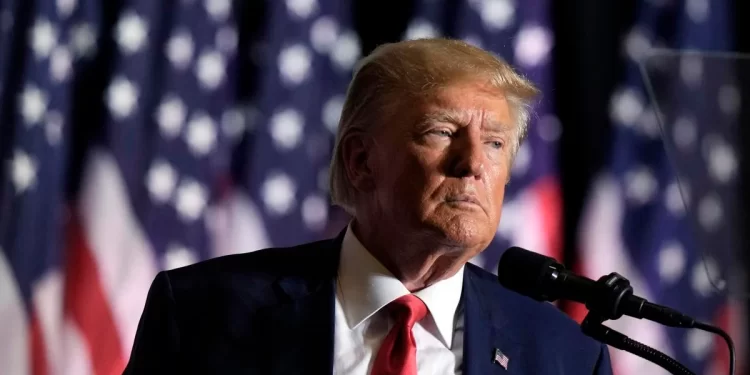 Former President Donald Trump speaks during a rally, July 7, 2023, in Council Bluffs, Iowa.

Charlie Riedel | AP