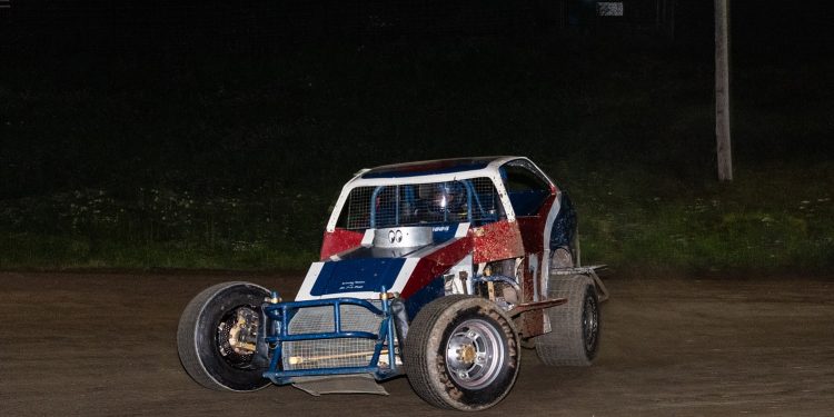 Clearfield’s own Cody Schultz is pictured in his Ford Pinto bodied modified. (Provided photo)