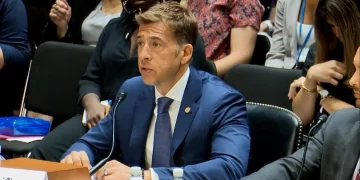 Illinois Secretary of State Alexi Giannoulias during a U.S. Senate committee hearing

BlueRoomStream