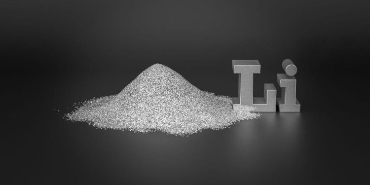 Lithium is an alkali metal used in batteries. 

Hodim | Shutterstock