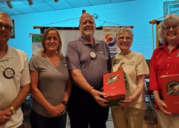 Pictured, from left, are: Bob Veihdeffer, Rotarian; Shelly Rhoades, OCC West Central PA volunteer area coordinator; Ed Master III, Rotary past president; Shirley Bezilla, OCC prayer team volunteer; and Jane Davis, OCC volunteer prayer team coordinator. (Provided photo)