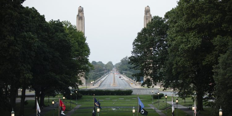 A view of State Street in Harrisburg from the Pennsylvania Capitol.

Amanda Berg / For Spotlight PA