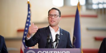 Gov. Josh Shapiro is seen in Pittsburgh, Pennsylvania.

Commonwealth Media Services