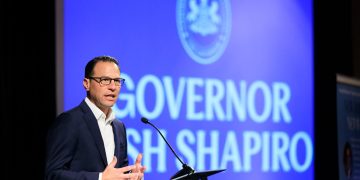 Pennsylvania Gov. Josh Shapiro speaks at a small business summit in Harrisburg.

Commonwealth Media Services