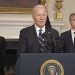President Joe Biden condemns Hamas attack on Israel flanked by Vice President Kamala Harris and Secretary of State Antony Blinken. (Courtesy White House Live Stream)