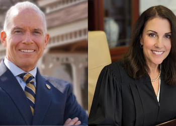 State Supreme Court candidates Democrat Daniel McCaffery and Republican Carolyn Carluccio

Courtesy campaign Facebook pages