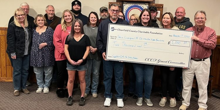 Clearfield County Charitable Foundation Makes Donation to the Steve Livergood Jr. Christmas Eve Dinner (Submitted Photo).