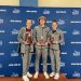 The Mikesell siblings share the podium after the 2021 NCAA Division II Swimming and Diving National Championships all as All-Americans. Photo courtesy of IUP Athletic Communications.