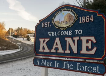 A sign welcoming visitors to Kane, Pennsylvania

Nate Smallwood / For Spotlight PA