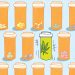 Pill bottles in a grid. One bottle has a marijuana leaf label on it.

Leise Hook / For Spotlight PA