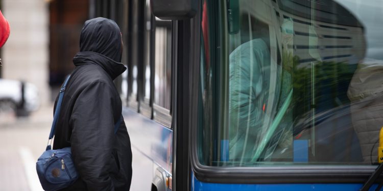 People catch a bus in Harrisburg during a commemoration of Rider Appreciation Days.

Commonwealth Media Services