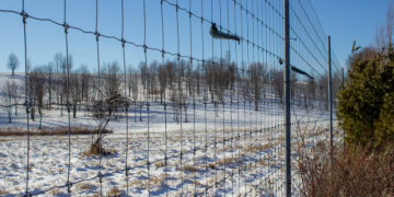 Over seven miles of high fence surround the hunting preserve, now empty of whitetail deer. (Explore Jefferson).