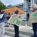 Supporters of legalizing cannabis for adult-use rally outside the state Capitol in Harrisburg on June 27, 2023.

Ed Mahon / Spotlight PA