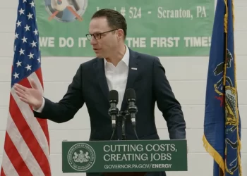 Governor Josh Shapiro proposes his new energy policy to levy a carbon tax and update energy standards in Scranton on March 13, 2024.

Commonwealth Media Services