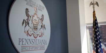 A sign for the Pennsylvania Office of Attorney General.


Commonwealth Media Services