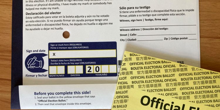 A Pennsylvania mail ballot for the 2024 primary election.

Lauren Aguirre / Votebeat