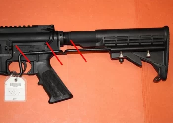 A firearm modified with a bump stock.

Bureau of Alcohol, Tobacco and Firearms