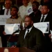 Rev. Joshua Robertson, senior pastor at The Rock Church in Harrisburg and founder of Black Pastors United for Education, speaking at a rally on June 11, 2024.

Black Pastors United for Education