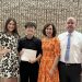 PHOTO CAPTION –  Madi, Beth and Robert Evans present the 2024 Ava Evans Memorial Scholarship to Ethan Sorbera – 2024 graduate of Clearfield Area High School (Provided Photo).