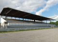 The grandstand at the Clearfield County Fairgrounds is still standing almost 100 years after its completion. The construction of the building, which has the same designers as Yankee Stadium, cost about $1.3 million dollars in today’s world. Although it was deemed unsafe in 2019, it has been repaired and been in use for every fair since that time. (Photo by Julie Rae Rickard)