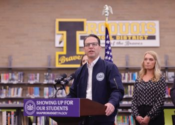 Governor Shapiro Hosts Roundtable Discussion on Mental Health with Students and Faculty, Highlights Proposed Budget Investments in PA Schools During Visit to Erie County Junior and Senior High School (Commonwealth Media Services).