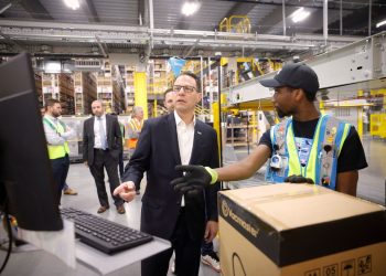 Gov. Josh Shapiro attended the opening of an Amazon fulfillment center in York, in October 2023.

Commonwealth Media Services