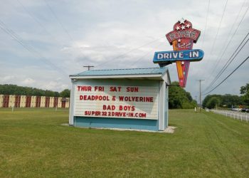 Bill and Barb Frankhouser purchased the Super 322 Drive-In, located on State Route 322 between Clearfield and Philipsburg, 23 years ago. They have been able to make renovations to the site including upgrading to a digital projection system in 2014 and restoring the neon signs. (Photo by Julie Rae Rickard)