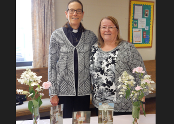 From left are the  Rev. Amy Godshall-Miller, pastor, Christ Lutheran Church, and Debbie Brubaker, Christ Lutheran church council president.