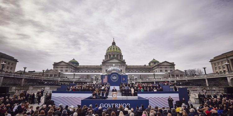 The inauguration of Gov. Josh Shapiro at the Pennsylvania Capitol in Harrisburg on Jan. 17, 2023.

Commonwealth Media Services