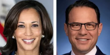 Vice President Kamala Harris (left), Pennsylvania Gov. Josh Shapiro

Harris (WhiteHouse.gov), Shapiro (PA.gov)