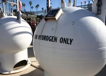 A hydrogen refueling station at Camp Pendleton, Calif., on Dec. 29, 2015. 

Gunnery Sgt. Evan | U.S. Marine Corps photo