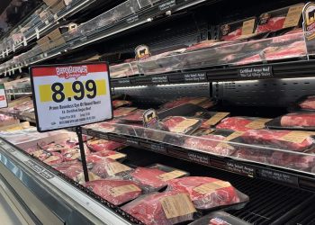 Meat is available for patrons at Lowes Foods, 2025-1 Flower Dr, Winterville, N.C., on Tuesday morning, Aug. 20, 2024.

Alan Wooten | The Center Square