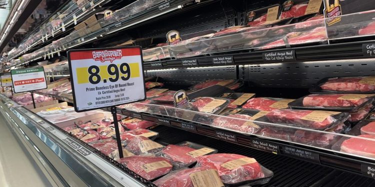 Meat is available for patrons at Lowes Foods, 2025-1 Flower Dr, Winterville, N.C., on Tuesday morning, Aug. 20, 2024.

Alan Wooten | The Center Square