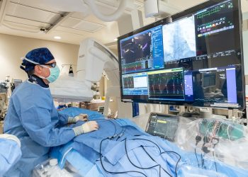 Dr. Christopher Rogers performs an ablation at Penn State Health St. Joseph Medical Center in 2021.