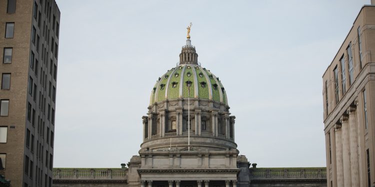 The exterior of the Pennsylvania Capitol in Harrisburg.

Amanda Berg / For Spotlight PA