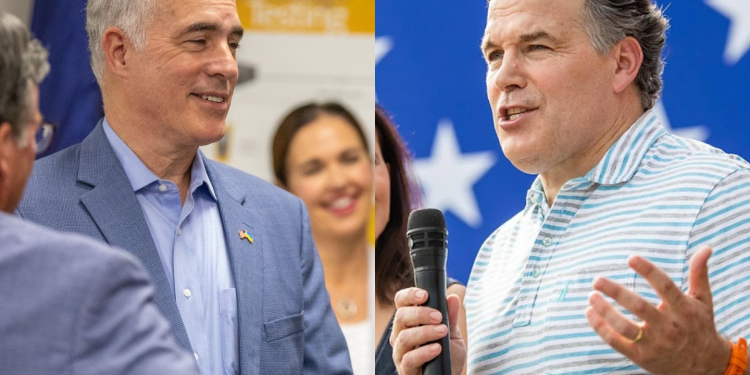 U.S. Senate candidates Bob Casey (left) and Dave McCormick

Left: Commonwealth Media Services; right: courtesy campaign