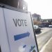 A sign directing voters in Pennsylvania on Election Day 2020.

Amanda Berg / For Spotlight PA