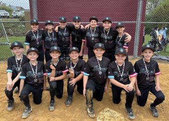 Homestanding OBA 11u Fall Ball were runners-up at the Sept. 27-28 OBA Fall Classic. Kneeling, from left, are Lincoln Packer, Jameson Blake, Ryder Lego, Sawyer Guy, Kaden Frank, Carter Hertlein and Henry Franek. In back are Gerrit Wood, Jaxon Ibberson, Zaden Isaacson, Carter Petulla, Jase Lego, Jaxon Bell and Bo Willis.