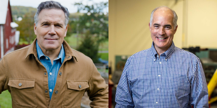 U.S. Senate candidates Dave McCormick, left, and Bob Casey, right.

Courtesy campaigns