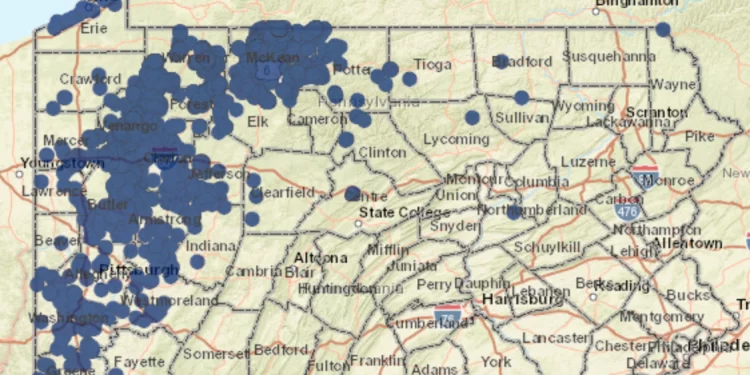 Pennsylvania has about 30,000 documented orphan wells across the commonwealth, most of them concentrated in the west. Estimates for undocumented orphaned and abandoned wells range from 200,000 to almost 800,000.

Pennsylvania Department of Environmental Protection