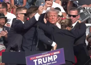 Former President Donald Trump, surrounded by U.S. Secret Service agents, pumps his first after pops were heard at his rally in Butler, Pa., on July 13, 2024. 

Donald J. Trump | Facebook