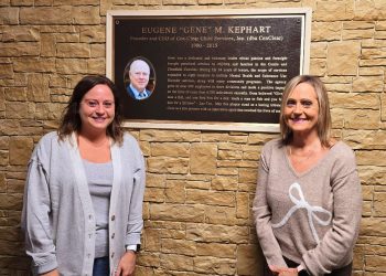 (Pictured are Kristi Kephart (Gene’s daughter) and Joan Kephart (Gene’s wife)