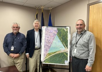 Clearfield County Commissioners Tim Winters, John Sobel and Dave Glass (Photo is by GANT News Editor Jessica Shirey)