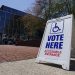 A voting location sign is displayed outside Allentown Public Library in Lehigh County, Pennsylvania.

Matt Smith / For Spotlight PA